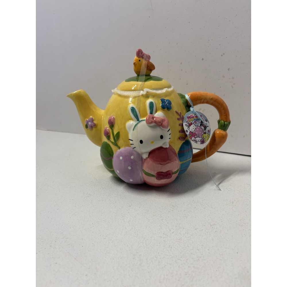 Blue Sky Clayworks - Hello Kitty Easter Bunny Carrot Teapot - 24450